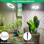 Aokrean Grow Lights for Indoor Plants, Full Spectrum Plant Lights for Indoor Growing, 9.8"-37.4" Height Adjustable Desk Grow Lamp with Auto Timer 6/12/16Hrs, 3 Optional Spectrums, 5 Brightness,2 Pack