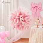 50pcs Pampas Grass 17in for Living Room Decor, Blush Pink Pampas Grass Decor, Fluffy Pink Flowers for Home Birthday Bathroom Baby Shower Wall Bow Decor(Blush & Cream & Pink)