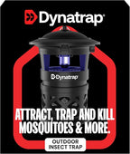 Dynatrap DT1130SR 1/2 Acre Mosquito & Flying Insect Outdoor Trap and Killer – Kills Mosquitoes, Flies, Wasps, Gnats, & Other Flying Insects - Bug Zapper Alternative – Black