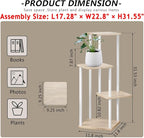 AZERPIAN Plant Stand 4 Tier Indoor Metal Flower Shelf for Multiple Plants Corner Tall Flower Holders for Patio Garden Living Room Balcony Bedroom, Black (4 Tier-White)