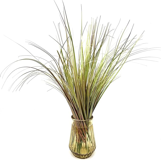 CATTREE Fake Wheat Grass Plants Artificial Greenery Tall Shrubs 16 Bundles, Outdoor Decor Faux Plastic Leaves Bushes for Indoor Office Garden Wedding Party Vase Filler DIY Decorations, Purple 16 Pcs