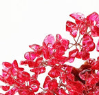 Colorsheng 7 Inch Quartz Crystal Money Tree Bonsai Feng Shui Gem Decoration for Wealth and Luck (Red)