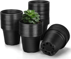 80 Pcs Small Plastic Palnt Pot, 3 Inch Nursery Pots with Drainage, Seedlings Starter Pots for Plants, Great for Herbs, Cuttings, and Starter Plants (80 pcs，3 inch)