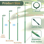 Telescoping Plant Stakes,3Pcs 17.9In to 42.3In Adjustable Monstera Plant Support Orchid Sticks with Clips, Plant Sticks Support Tall for Monstera,Orchids,Tomatoes,Vines & Indoor Outdoor Plants