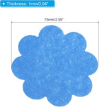 PATIKIL 3 Inch Plant Pot Hole Pad, 30 Pack Non-Woven Fabric Flower Shape Bonsai Bottom Soil Mat, Blue