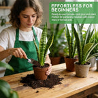 Organic Snake Plant Potting Soil 2qt- Well-Draining Nutrient-Rich Mix for Healthy Roots & Faster Growth, Natural Soil for Sansevieria Plants