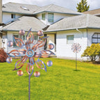 VEWOGARDEN 2PCS Metal Wind Spinners, Waterproof Wind Sculptures & Spinners Small Garden Art Outdoor Wind Spinner Kinetic Wind Spinner for Yard and Lawn