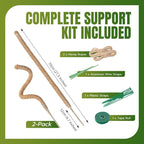 Mcbazel 2 Pack 27.5 Inch Bendable Moss Pole for Plants Monstera - Coco Coir Plant Support Stakes for Climbing Indoor Pothos, Potted Climbers & Philodendron - Flexible Stick Kit with Full Garden Ties