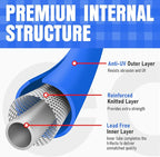 Heavy Duty Garden Hose 10 ft, Non-Expanding Flexible Water Hose, Kink Resistant Lightweight Hybrid Hose, Leakproof Hose Male to Female Fittings