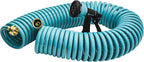AUTOMAN Recoil Garden Water Hose 50 ft, EVA Curly Water Hose with Brass Connectors,Garden Hose Coil,Includes 7-Pattern Function Sprayer,Retractable,Corrosion Resistant Garden Coil Hose.