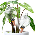 2 Pack Plant Watering Globes with Covers 17oz Self Watering Planter Insert, Plastic Water Bulbs, Indoor/Outdoor Plant Watering Devices for Automatic Drip Irrigation