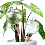 2 Pack Plant Watering Globes with Covers 17oz Self Watering Planter Insert, Plastic Water Bulbs, Indoor/Outdoor Plant Watering Devices for Automatic Drip Irrigation