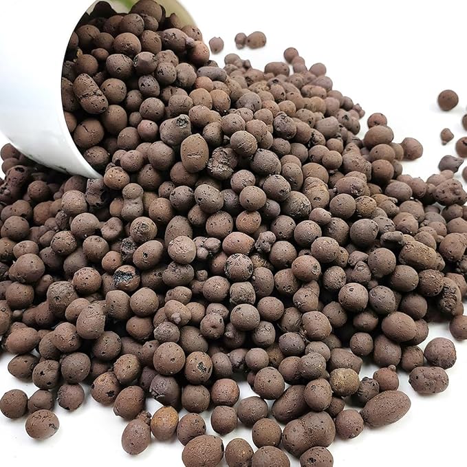 YISZM Clay Pebbles for Plants, 8mm-12mm Expanded LECA Balls Plant Garden Soil, Hydroponic, Aquaponics, Natural Leca Balls for Soil Root Development, Orchid Potting Mix, 5lb