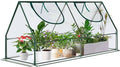 Outdoor Greenhouse with Screen Door,Outside Heavy Duty Walk in Green House for Garden Plants UV Protection Thermostatic Waterproof (Green, 47x23x23 Inch)