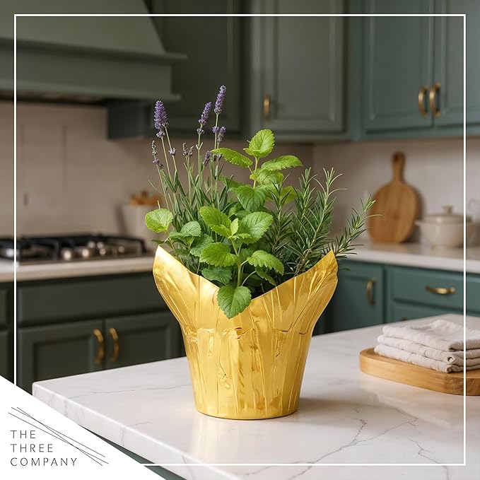 Live Aromatic and Healthy Herb Combo in Deco Cover - Sleep Aid, Combo Includes Lavender, Rosemary, and Lemon Balm, 12" Tall by 6" Wide in 1.25 Quart Pot