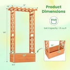 MAT EXPERT Raised Garden Bed with Trellis & Hanging Roof, Lattice Panel with Drainage Hole for Flower, Climbing Plant, Herb, Planter Box for Garden, Patio, Yard (2, 31" L x 14" W x 60" H)