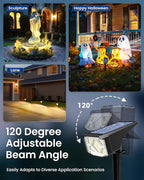SOLPEX Solar Lights Outdoor Waterproof IP65, Landscape Spotlights Outdoor, Compact Design Spot Lights, Solar Powered Flood Lights for Garden Yard House Pathway Tree Outside, 12 Pack, Warm White