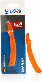Original LÖWE Blade Sharpener - 0022 | Sharpener for garden and industrial shears with polyamide handle for blade sharpening | Made in Germany, Orange