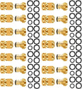 Garden Hose Quick Connector, No-Leak 3/4 Inch GHT Thread Fitting Water Hose Female Adapter and Male Adapter, Heavy-Duty Rust Resistant Brass Water Pipe Connect, Easy to Use (14 Pack ）