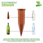 Modern Innovations Ceramic Terracotta Self Watering Spikes (10 Pack) Vacation Automatic Plant Waterer Devices, Indoor/Outdoor Planter Insert, Terra-Cotta Stakes for Potted Plants, Auto-Water System