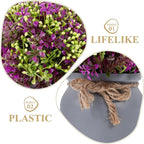 Artificial Potted Orchid Bonsai Small Faux Plant in Lotus Color, Lifelike Fake Flower Decor for Home and Office Desktop, Sturdy Faux Potted Plant Ornament for Living Room and Table