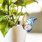 Butterfly Gifts for Women, 2Pcs Hanging Plant Planter for Indoor Outdoor Garden, Mothers Day Birthday Gifts for Mom Grandma from Daughter Son, Bird Lover Plant Pots Accessories