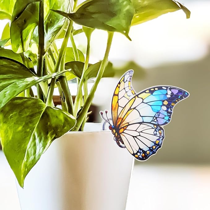 Butterfly Gifts for Women, 2Pcs Hanging Plant Planter for Indoor Outdoor Garden, Mothers Day Birthday Gifts for Mom Grandma from Daughter Son, Bird Lover Plant Pots Accessories