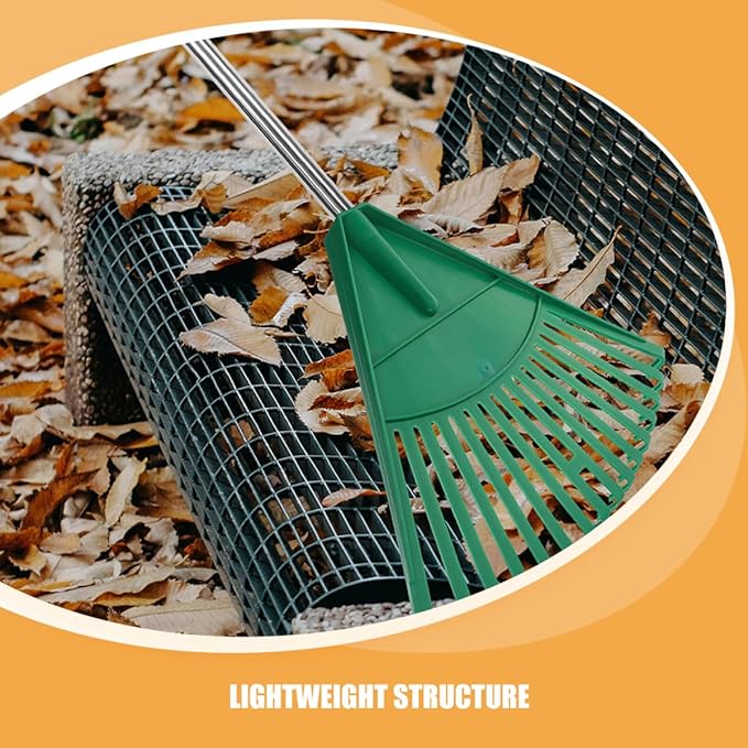 Beaupretty 2pcs Plastic Garden Rake Head Replacement for Leaf Collecting and Lawn Cleaning, Green Outdoor Tool for Gardening and Landscape Debris Removal