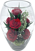Fiora Flower | Long Lasting Real Roses in a Sealed Vase | Lasts up to 5 Years | Unique Present Gift