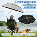2 Pack 40.9'' Beach Chair Umbrella with 360° Adjustable Canopy & 270° Flexible Clamp, Double Canopy Sun Protection for Wheelchair, Patio, Golf Cart, Camping