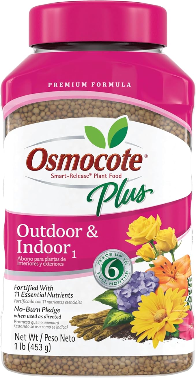 Osmocote Smart-Release Plant Food Plus Outdoor & Indoor1 - Granular, Continuous Release Plant Fertilizer with 11 Essential Nutrients, 1 lb.