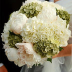 Coferset Olive Green Hydrangea Artificial Flowers Outdoors 3pcs Lifelike Faux Hydrangea Real Touch Fake Flowers for Home Wedding Christmas Office Party Living Room Decoration,22inch