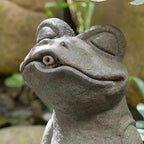 Pond Fountain Spitter with Pump, Outdoor Resin Artificial Stone Water Feature for Koi Pond, Garden, Patio, Tabletop Water Décor(30x22x43cm)