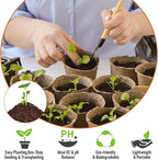Riare 100 Pcs 40mm Organic Coco Coir Seed Starter Soil, Compressed Coconut Coir Potting Soil Mix for Seed Starting, Coconut Fiber Pellet for Planting Indoor & Outdoor Plants, Vegetables, Garden