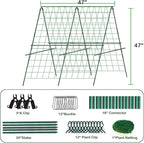 Cucumber Trellis, A-Frame Sturdy Garden Trellis for Raised Bed, Plant Support for Climbing, Plant Trellis for Bean Pea Rose Vine Plants, Plant Grow Support for Outdoor Raised Bed