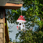 Yinns Bird House, Birdhouses for Outside, Decorative Mushroom Bird Houses for Outdoor Hummingbird, Bluebird Garden Decor