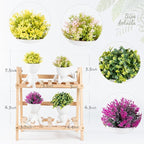 Zerzsy 4PCS Small Artificial Succulent Plants with Creative Human Shaped Pots, Fake Desk Plant Greenery Potted for Home Office Indoor Shelf Decoration (White)