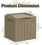 Greesum 31 Gallon Resin Deck Box All Weather Outdoor Storage Boxes for Patio Furniture Set,Outdoor Toys,Garden Tools,Light Coffee