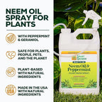 Neem Oil Spray for Plants with Peppermint Oil 128oz with Trigger Sprayer, Natural Plant Wash Made for Indoor and Outdoor Plants - 128oz Smart Grower