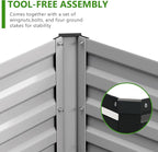 2PCS 10x3x1ft Galvanized Raised Garden Bed,Outdoor Planter Box Metal Patio Kit Planting Bed for Vegetables Flowers Herb,Black