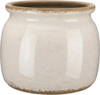 Vintage Planter Large Ceramic Plants Pot Pure Beige Vintage Crack Cottage Scroll Vase Flower Vase Pot Indoor Plants Home Decor Farmhouse Antique Decorative Gifts