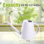 Hand Plant Watering Can - Plastic Indoor and Outdoor - 1/2 Gallon - White