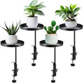 Teenyyou 4 Pcs Window Sill Plant Shelf 5.7''D x 12.4''H Adjustable Window Shelf Windowsill Clamp Tray for Indoor Plants Metal Windowsill Extension Tray Planter Floating Shelves for Indoor Outdoor