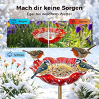 Handmade Metal Flower Garden Stake, 2026 New Handmade Flower Garden Stakes Bird Bath, Hold Water Suitable for Gardens, Patios, Lawns, Backyard Decor and Outdoor Landscaping Use (D)