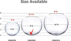 WGV Bowl Glass Vase Bulk, Diameter 8", Height 6.5", Open Width 3.75", (Multiple Sizes Choices) Clear Bubble Planter Terrarium Fish Bowl for Wedding Event Home Decor, 6 Pieces (VBW0008)