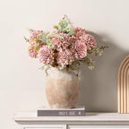 Dobbyby Ceramic Flower Vase 7.6 inch Farmhouse Rustic Vase Decorative Pottery Terracotta Vases for Home Decor Table Mantle Fireplace Living Room Bathroom Wedding Centerpiece (Aged Terra)