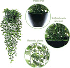 Artificial Hanging Plants,1 Pack Fake Wall Plants,Faux Mandala Vines Potted Plants,Plastic Greenery with Planter for Indoor Outdoor Garden Patio Office Décor
