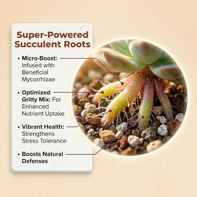 Molly's Succulent Mix - Premium Gritty Soilless Potting Mix for Succulents, Cactus and Bonsai - Contains Akadama, Hyuga, Bark Fines, Pumice, Lava Rock, Mycorrhizae 3 Dry Quarts