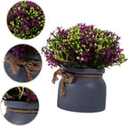 Small Potted Fake Orchid Bonsai Flower Pot Plant Decor Home Office Greenery