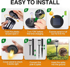 Barleit Solar Lights Outdoor 8 Pack, Solar Pathway Lights, Solar Lights Outdoor Waterproof IP65, Bright Auto On/Off Garden Lights, Solar Landscape Lights for Driveway Walkway Lawn Yard (Warm White)